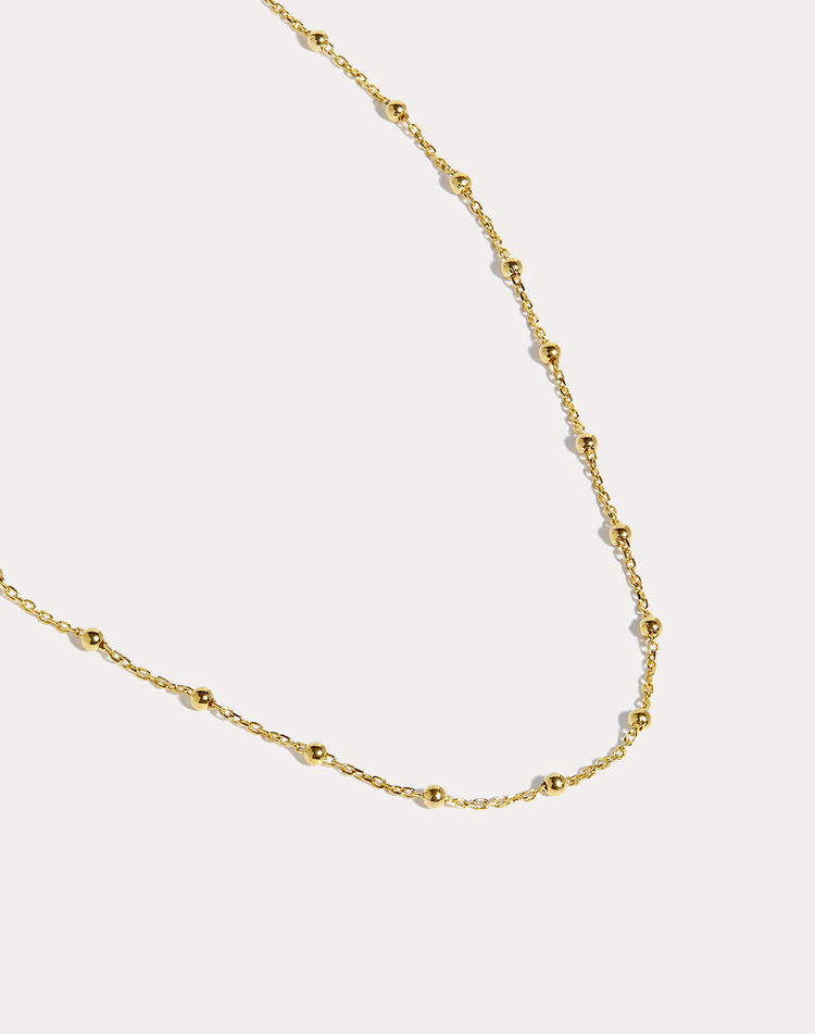 Bobble Chain Necklace in Gold